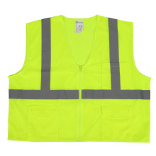 High Visibility  Green Mesh Safety Vest